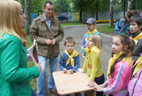 Дети, отдыхающие в лагере «Журавлик», встретили гостей из компании МТС